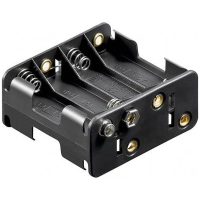 Batteriehalter f�r  8 x Mignonzelle / AA / LR06 - Druckknopfanschluss