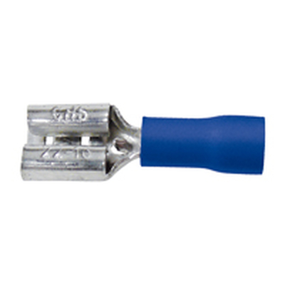 Flachsteckhlse blau fr1,5-2,5 mm  Kabel 0,8 x 6,35mm (Inh. 50Stk.)