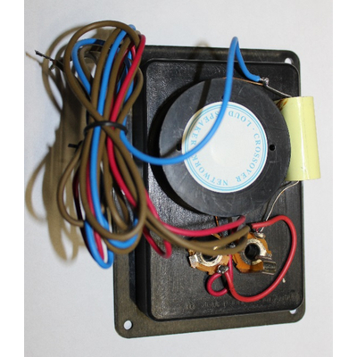2-way crossover with jack sockets on installation shell