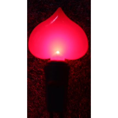 LED string light with 40 red hearts 230V