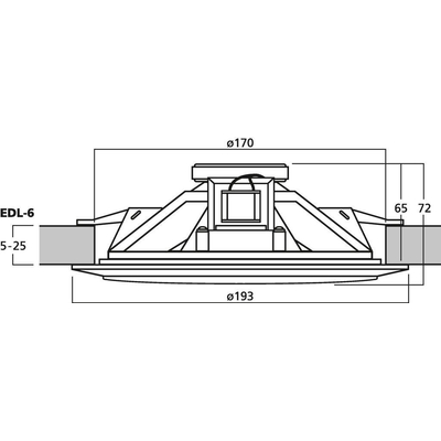 ELA-Deckenlautsprecher 100V Technik 12Wmax EDL- 6 B-Ware Einzelst�ck