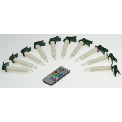 LED Christmas tree lights RGB with remote control 10 candles