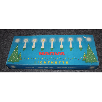 Lichtekette mit Kleinschaftkerzen 16 Flammig + 2 Ersatzkerzen   hergestellt in den 80er
