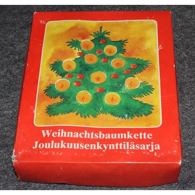 Lichterkette mit Schaftkerzen 10 Flammig + 2 Ersatzkerzen   hergestellt in den 80er