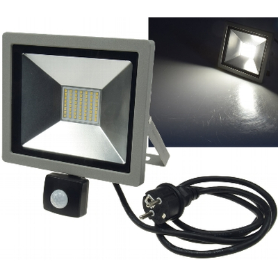 LED-Fluter  30W mit Bewegungsmelder neutralwei� SlimLine...