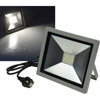 LED-Fluter SlimLine  50W neutralwei� 4000K IP44 silber -...