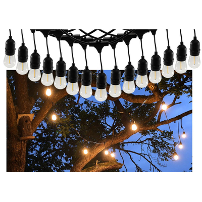 Biergarten-Lichterkette 15 x Filamentlampe 0,8W