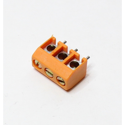 Terminal strip for PCB assembly 3 poles 5mm pitch