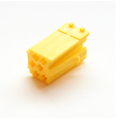 Mini ISO housing for coupling 6 pin yellow