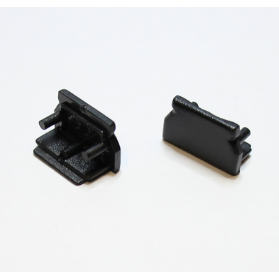 Endstcke fr Aluprofil schwarz UNI12 2Stk.
