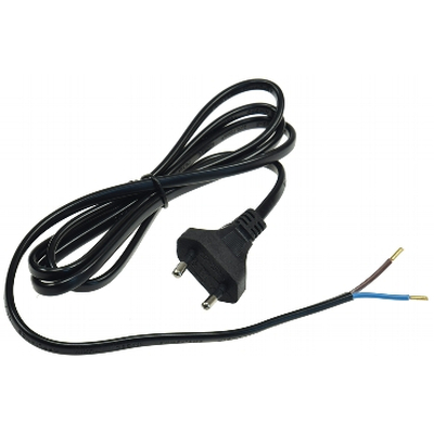 Netzansclusskabel 1,5m  schwarz 2 x 0,75 Euro-Stecker >...