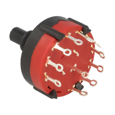               Rotary switch with solder connections 1 pole 10 positions 0,3A / 125VAC BBM