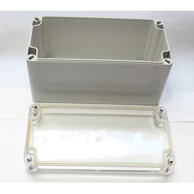 Universalgeh�use 180x 80x 85mm hellgrau mit Transparenten Deckel EUROMAS M231
