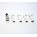 Coax coupling white (5pcs.)