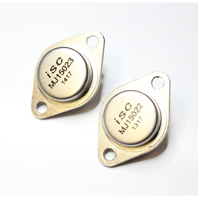 Transistorenpaar MJ15022 + MJ15023 200V 16A 250W TO3 ICS...