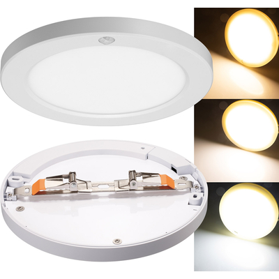 LED Deckenleuchte 18W �23cm ww, nw, cw mit PIR-Sensor -...