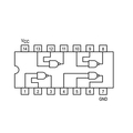 74LS22 dual positive NAND gate with 4 inputs and open...