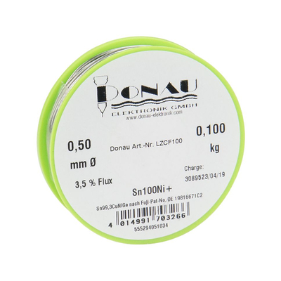 L�tzinn CLEAR �0.5mm Sn100Ni+ Spule 100g - LZCF100