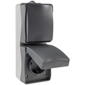 Damp-proof combination switch & socket IP54...