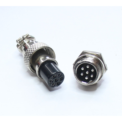       Microphone coupling mini  8mm incl. Chassis connector 7 pin