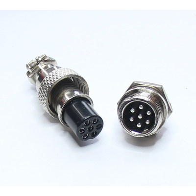 Mikrofon Kupplung mini �  8mm + Einbaustecker  7 Polig