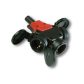 Socket Schuko 3-way full rubber with hinged lids