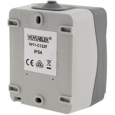 Damp room control switch IP54 for surface-mounted installation