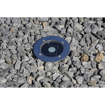   Solar LED floor spotlight round with stainless steel front IP44 - CTB-R