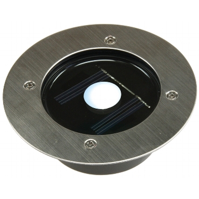 Solar LED floor spotlight round with stainless steel front IP44 - CTB-R
