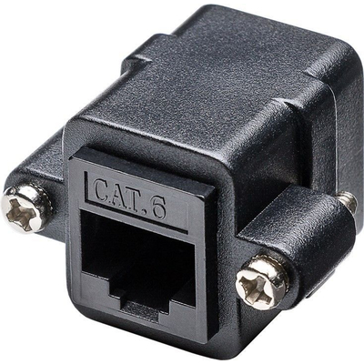                RJ45 mounting adapter with mounting flange, CAT 6