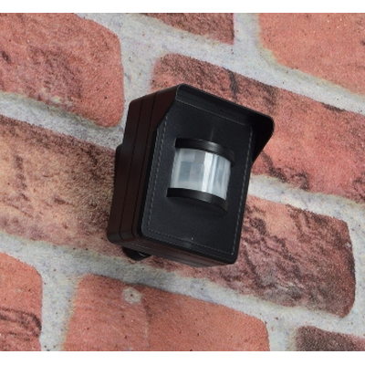 Wireless PIR motion detector for IP44, 90 � / 8m black - Pilota Casa
