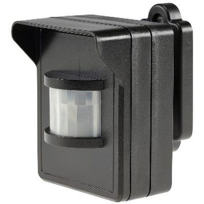 Wireless PIR motion detector for IP44, 90 � / 8m black -...